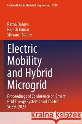 Electric Mobility and Hybrid Microgrid  9789819759538 Springer Nature Singapore - książka
