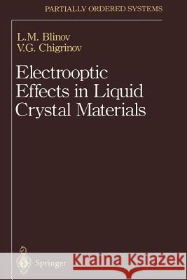 Electrooptic Effects in Liquid Crystal Materials Lev M. Blinov Vladimir G. Chigrinov L. M. Blinov 9780387947082 Springer - książka
