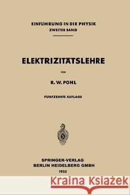 Elektrizitätslehre Pohl, Robert Wichard 9783662237717 Springer - książka