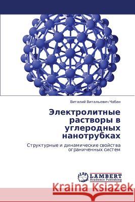 Elektrolitnye Rastvory V Uglerodnykh Nanotrubkakh  9783843304757 LAP Lambert Academic Publishing - książka