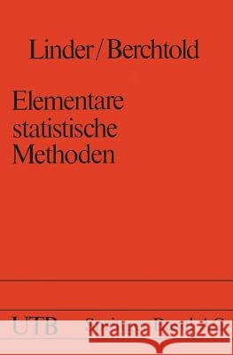 Elementare Statistische Methoden Linder                                   Berchtold 9783764309053 Springer - książka