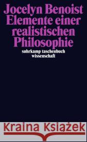 Elemente einer realistischen Philosophie Benoist, Jocelyn 9783518297001 Suhrkamp - książka