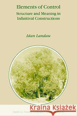 Elements of Control: Structure and Meaning in Infinitival Constructions Landau, Idan 9781402002939 Springer - książka