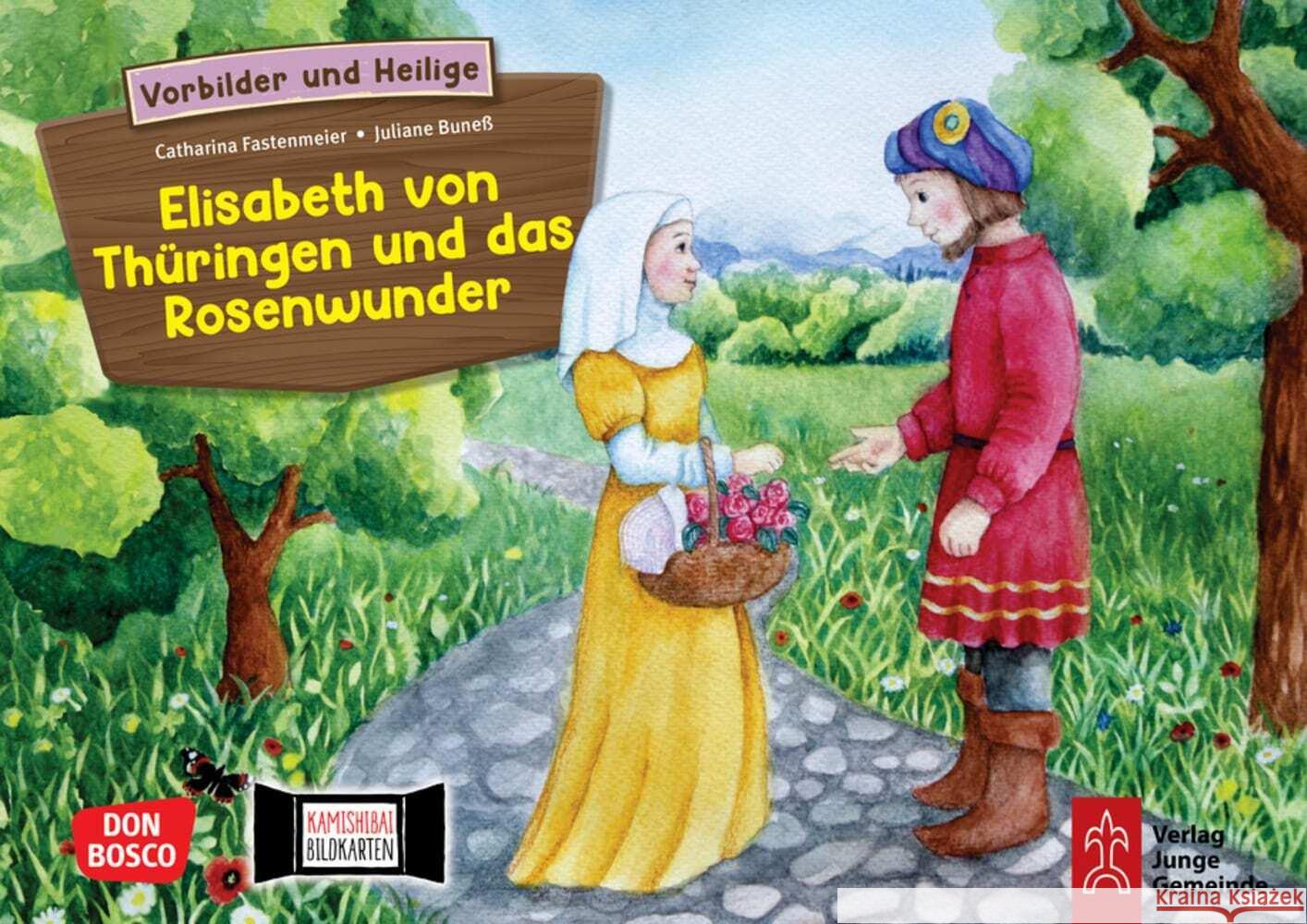 Elisabeth von Thüringen und das Rosenwunder. Kamishibai Bildkartenset. Fastenmeier, Catharina 4260179516634 Don Bosco Medien - książka