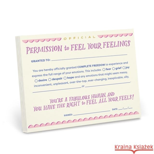 Em & Friends Permission to Feel Your Feelings Notepad Em & Friends 9781642464092 Knock Knock - książka