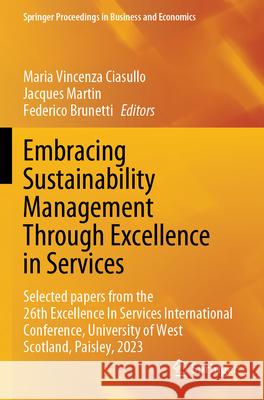 Embracing Sustainability Management Through Excellence in Services  9783031651175 Springer Nature Switzerland - książka