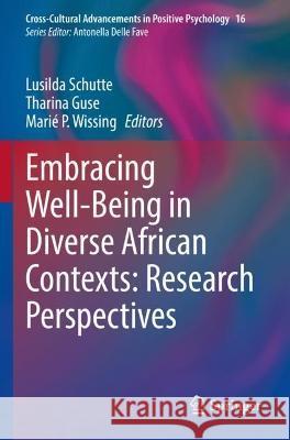 Embracing Well-Being in Diverse African Contexts: Research Perspectives  9783030859268 Springer International Publishing - książka