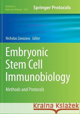 Embryonic Stem Cell Immunobiology: Methods and Protocols Zavazava, Nicholas 9781493962327 Humana Press - książka