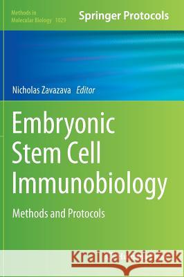 Embryonic Stem Cell Immunobiology: Methods and Protocols Zavazava, Nicholas 9781627034777 Humana Press - książka