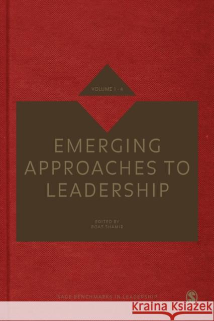 Emerging Approaches to Leadership Boas Shamir 9781446294291 Sage Publications Ltd - książka