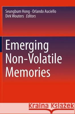 Emerging Non-Volatile Memories Seungbum Hong Orlando Auciello Dirk Wouters 9781489979308 Springer - książka