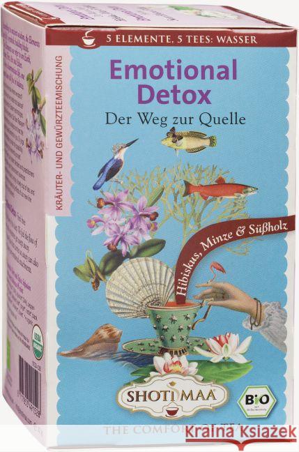 Emotional Detox - Wasser, Tee-Aufgussbeutel : Der Weg zur Quelle - Hibiskus, Minze & Süßholz  8717853491528 Hari Tea - książka