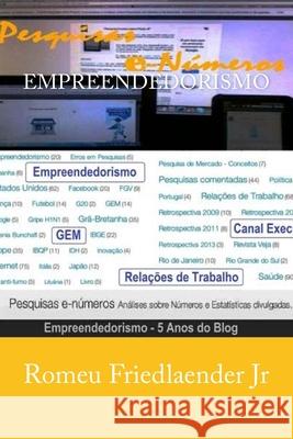 Empreendedorismo: 5 Anos de Pesquisas e Numeros Friedlaender Junior, Romeu 9781497481312 Createspace - książka