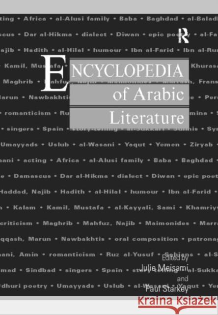 Encyclopedia of Arabic Literature Julie Scott Meisami Paul Starkey 9780415068086 Routledge - książka