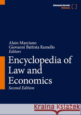 Encyclopedia of Law and Economics Alain Marciano Giovanni Battista Ramello 9783031764219 Springer - książka