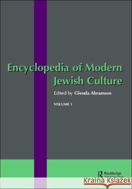 Encyclopedia of Modern Jewish Culture Glenda Abramson 9780415298131 Routledge - książka