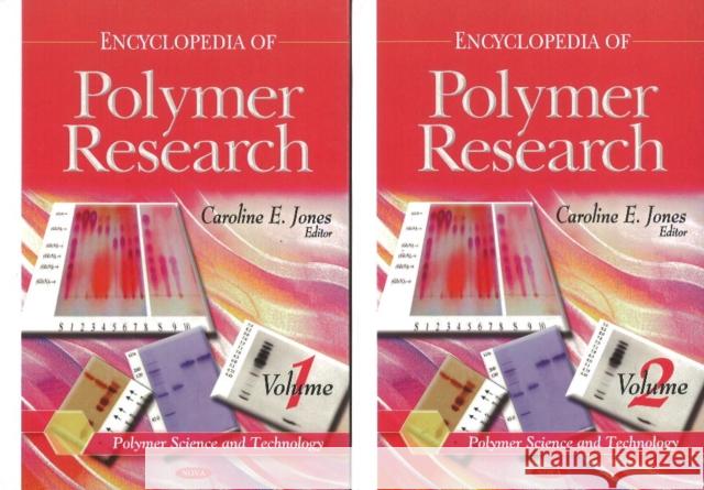 Encyclopedia of Polymer Research: 2 Volume Set Caroline E Jones 9781617619267 Nova Science Publishers Inc - książka