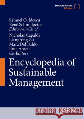 Encyclopedia of Sustainable Management Samuel Idowu 9783031259838 Springer - książka