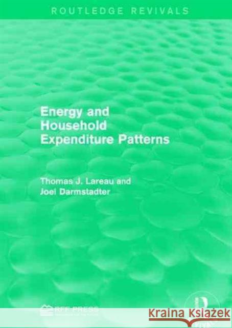 Energy and Household Expenditure Patterns Thomas J. Lareau Joel Darmstadter 9781138953086 Routledge - książka