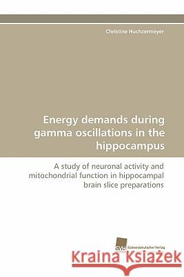 Energy demands during gamma oscillations in the hippocampus Christine Huchzermeyer 9783838120515 Sudwestdeutscher Verlag Fur Hochschulschrifte - książka