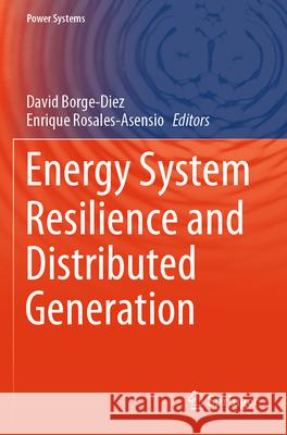 Energy System Resilience and Distributed Generation  9783031677564 Springer Nature Switzerland - książka