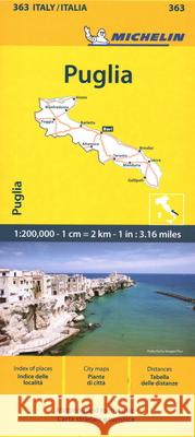 Puglia - Michelin Local Map 363: Map Michelin 9782067262973 Michelin Editions des Voyages - książka