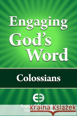 Engaging God's Word: Colossians  9781621940029 Engage Bible Studies - książka