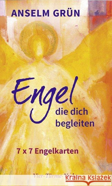 Engel, die dich begleiten, 7x7 Engelkarten Grün, Anselm 9783736500747 Vier Türme - książka