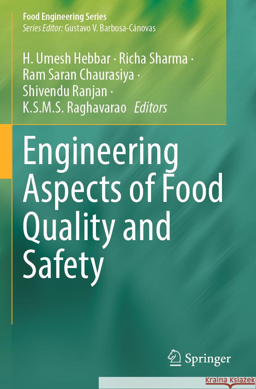 Engineering Aspects of Food Quality and Safety  9783031306853 Springer International Publishing - książka