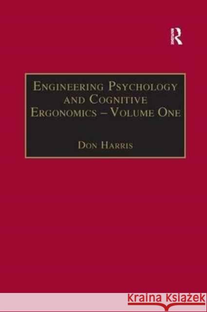 Engineering Psychology and Cognitive Ergonomics: Volume 1: Transportation Systems Don Harris 9781138263123 Routledge - książka