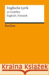 Englische Lyrik : 50 Gedichte. Englisch/Deutsch  9783150188439 Reclam, Ditzingen - książka