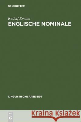 Englische Nominale Rudolf Emons 9783484301214 de Gruyter - książka