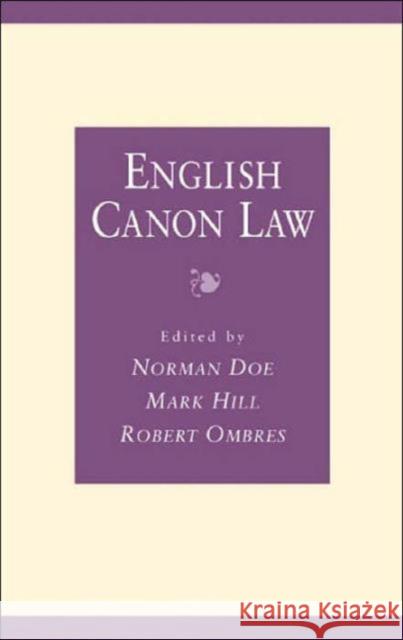 English Canon Law : Essays in Honour of Bishop Eric Kemp, Bishop of Chichester  9780708314784 UNIVERSITY OF WALES PRESS - książka