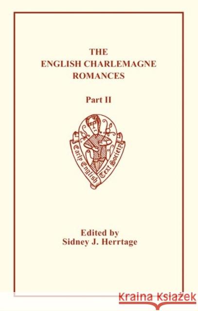 English Charlemagne Romances: Part II  9780859919692 Not Avail - książka