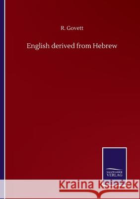 English derived from Hebrew R Govett 9783846058749 Salzwasser-Verlag Gmbh - książka