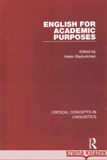 English for Academic Purposes Helen Basturkmen 9780415716345 Taylor & Francis - książka