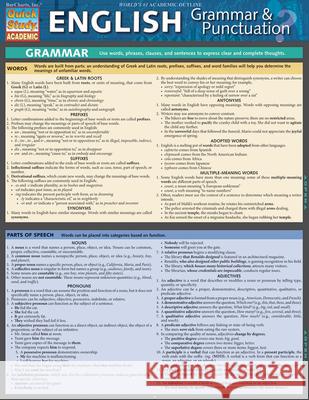 English Grammar & Punctuation BarCharts Inc 9781423218654 Barcharts - książka