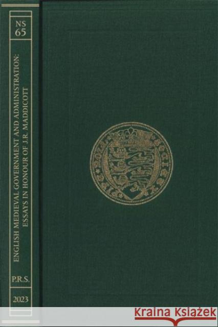 English Medieval Government and Administration Nigel Saul Nicholas Vincent 9780901134875 Pipe Roll Society - książka