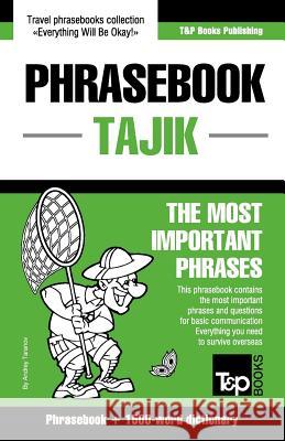 English-Tajik phrasebook and 1500-word dictionary Andrey Taranov 9781786167507 T&p Books - książka