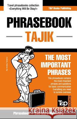 English-Tajik phrasebook and 250-word mini dictionary Andrey Taranov 9781786167415 T&p Books - książka