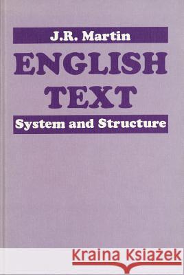 English Text: System and Structure  9789027220790 John Benjamins Publishing Co - książka