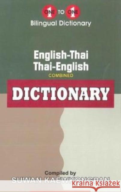 English-Thai & Thai-English One-to-One Dictionary (exam-suitable) S Kaewkongpan 9781908357946 IBS Books - książka