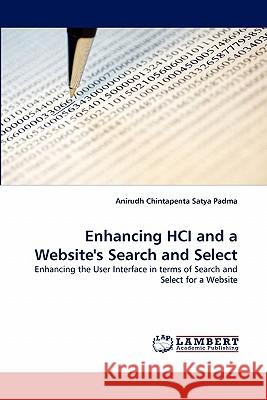 Enhancing Hci and a Website's Search and Select  9783844323016 LAP Lambert Academic Publishing AG & Co KG - książka