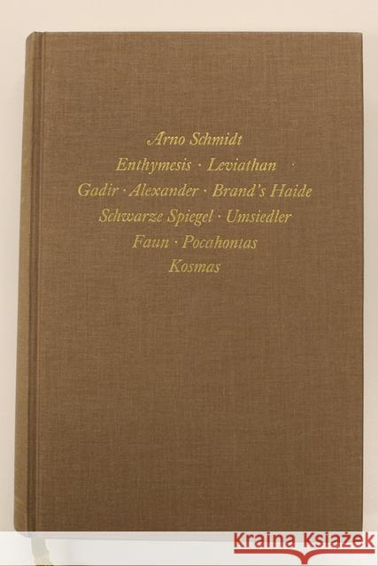 Enthymesis, Leviathan, Gadir, Alexander, Brand's Haide, Schwarze Spiegel, Umsiedler, Faun, Pocahontas, Kosmas Schmidt, Arno   9783518800010 Suhrkamp - książka