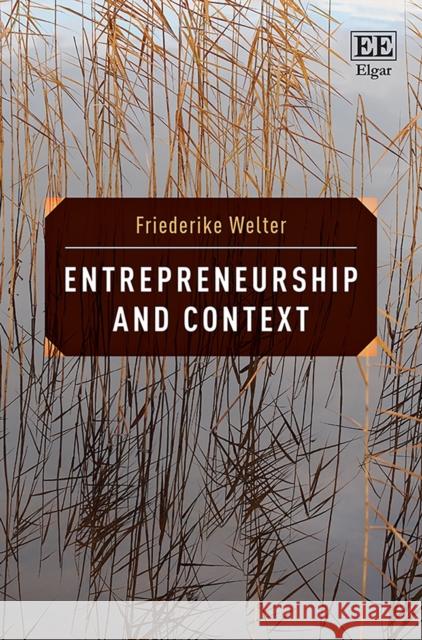 Entrepreneurship and Context Friederike Welter   9781788119467 Edward Elgar Publishing Ltd - książka