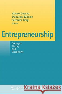 Entrepreneurship: Concepts, Theory and Perspective Cuervo, Álvaro 9783642080159 Springer - książka