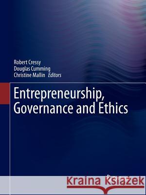 Entrepreneurship, Governance and Ethics Robert Cressy Douglas Cumming Christine Mallin 9789401779371 Springer - książka