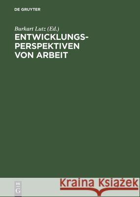 Entwicklungsperspektiven von Arbeit Burkart Lutz 9783050035987 De Gruyter - książka