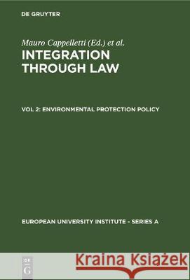 Environmental Protection Policy Eckard Rehbinder 9783110102000 de Gruyter - książka