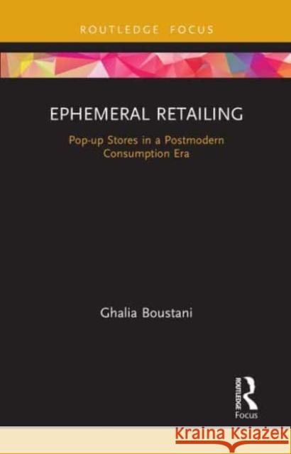 Ephemeral Retailing Ghalia Boustani 9781032570389 Taylor & Francis - książka